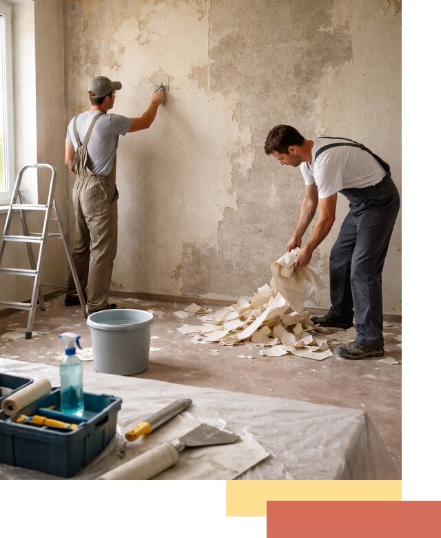 Снятие старых обоев в Алексеевке быстро и качественно