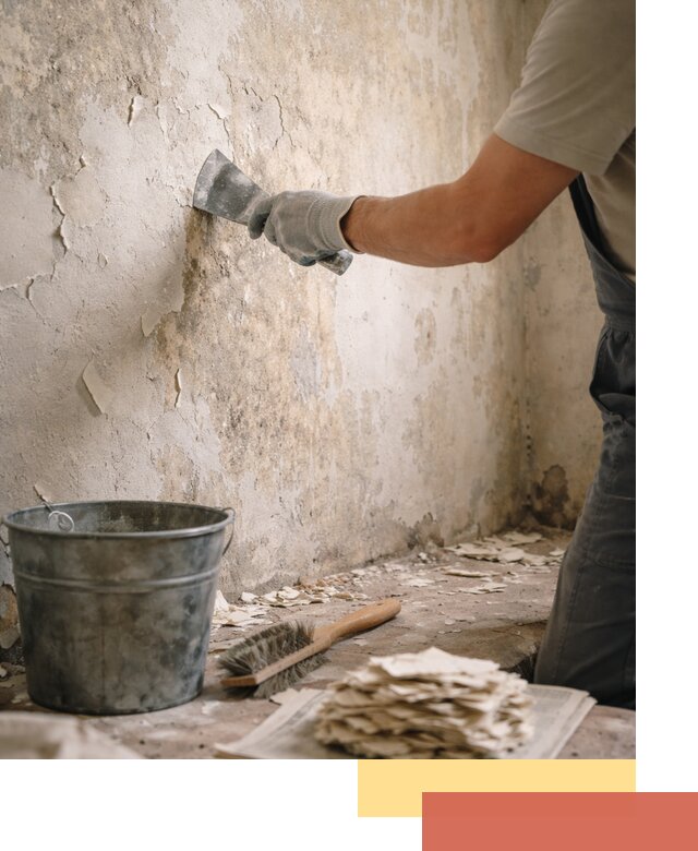 Удаление старой краски со стен в Алексеевке качественно и быстро