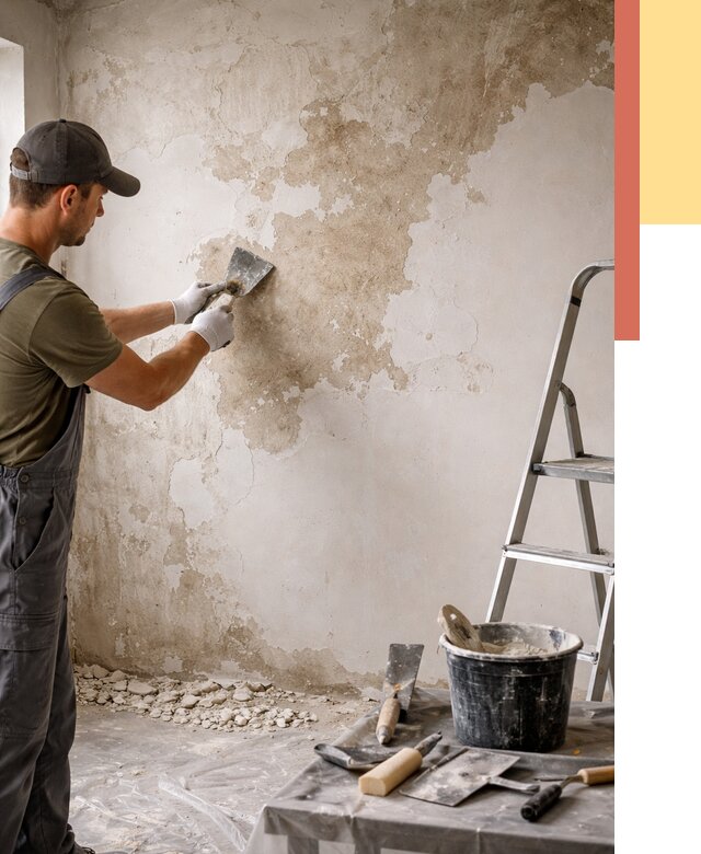 Снятие старой шпаклевки в Алексеевке от 1873 руб. — быстро и недорого | ОТДЕЛОЧНИК-Лкв