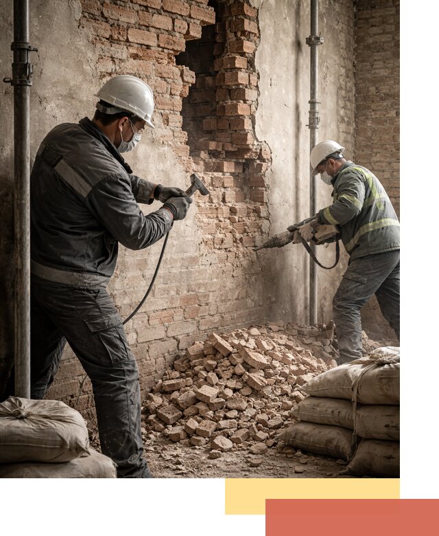 Демонтаж кирпичных стен в Алексеевке быстро и безопасно