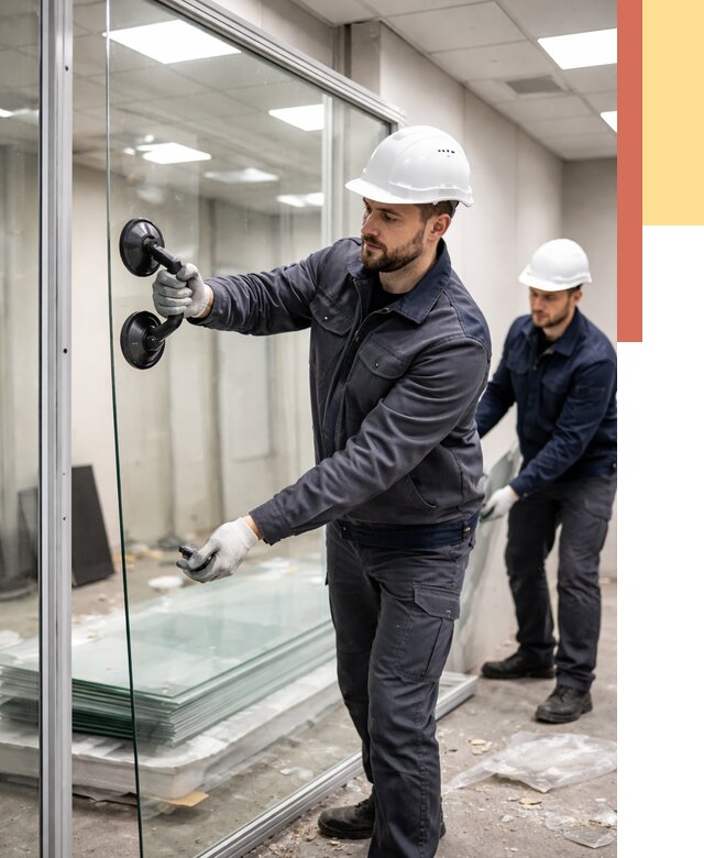 Демонтаж стеклянных перегородок в Алексеевке от 3240 руб. — быстро и недорого | ОТДЕЛОЧНИК-Лкв