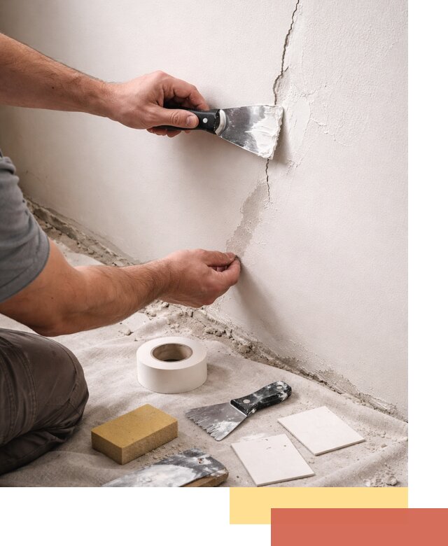 Заделка трещин и сколов в стенах и потолках в Алексеевке