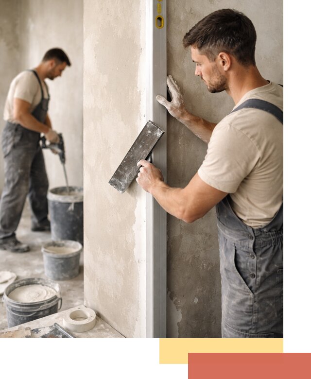 Выведение углов стен в Алексеевке: монтаж и оштукатуривание