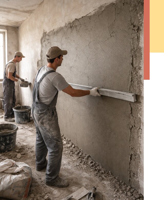 Цементная штукатурка стен в Алексеевке от 4556 руб/м2 — быстро и недорого | ОТДЕЛОЧНИК-Лкв