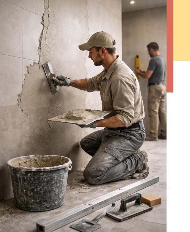 Штукатурка стен в ванной в Алексеевке от 4556 руб./м² — выравнивание под ключ | ОТДЕЛОЧНИК-Лкв