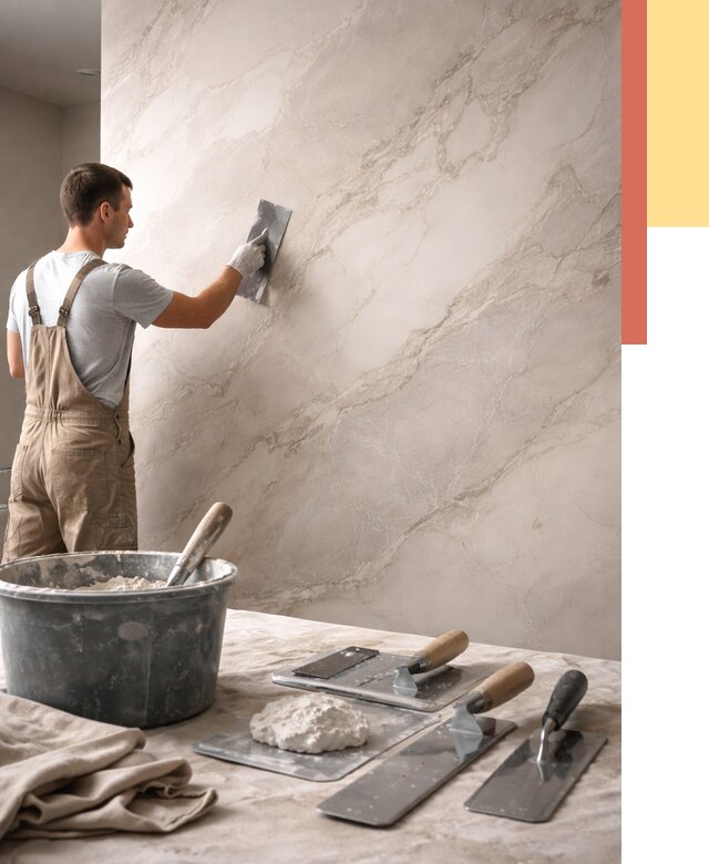 Декоративная штукатурка под мрамор в Алексеевке от 2835 руб./м² — быстро и недорого | ОТДЕЛОЧНИК-Лкв