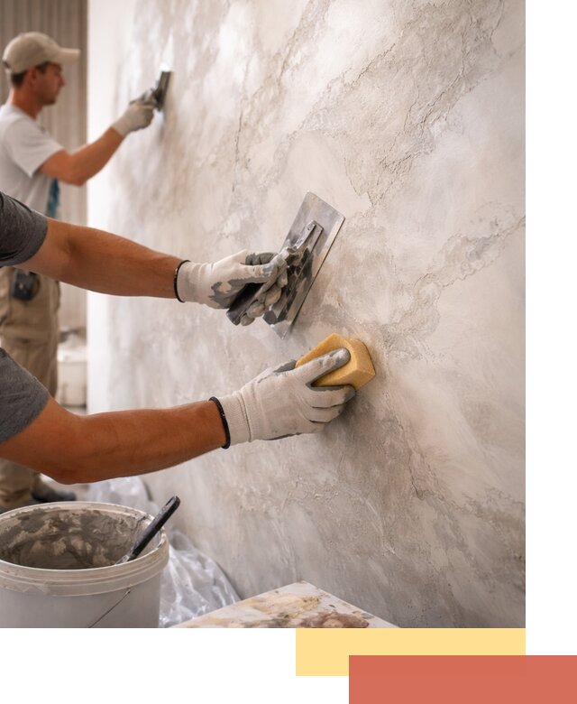 Декоративная штукатурка под мрамор в Алексеевке для стен и потолков