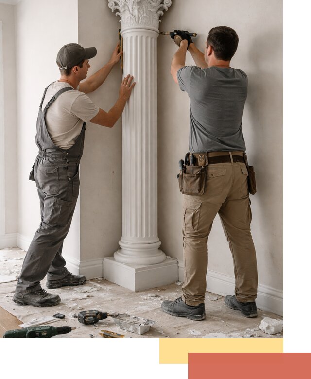 Установка декоративных колонн в Алексеевке под ключ