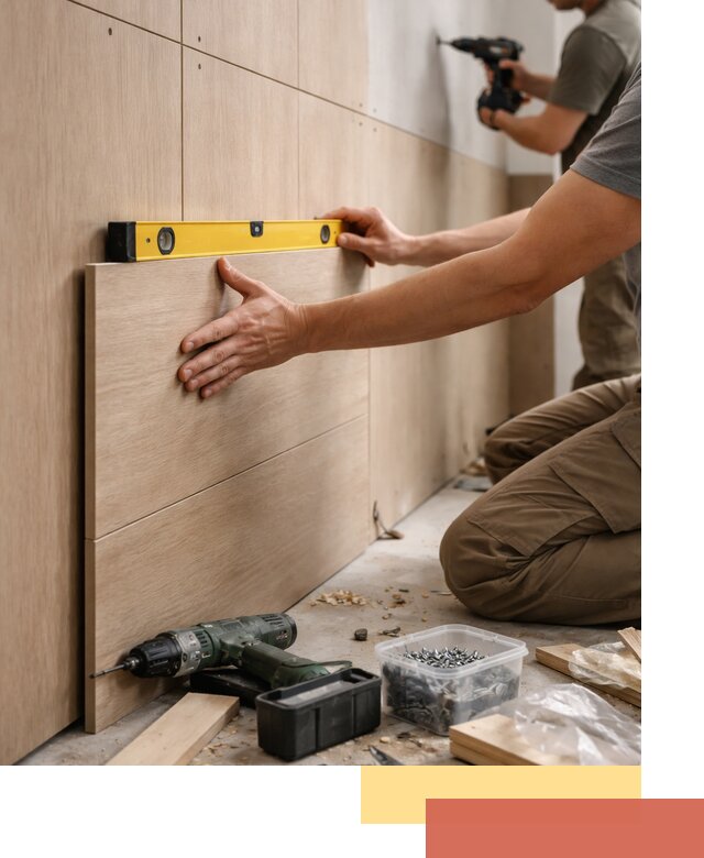 Профессиональный монтаж МДФ панелей на стены в Алексеевке