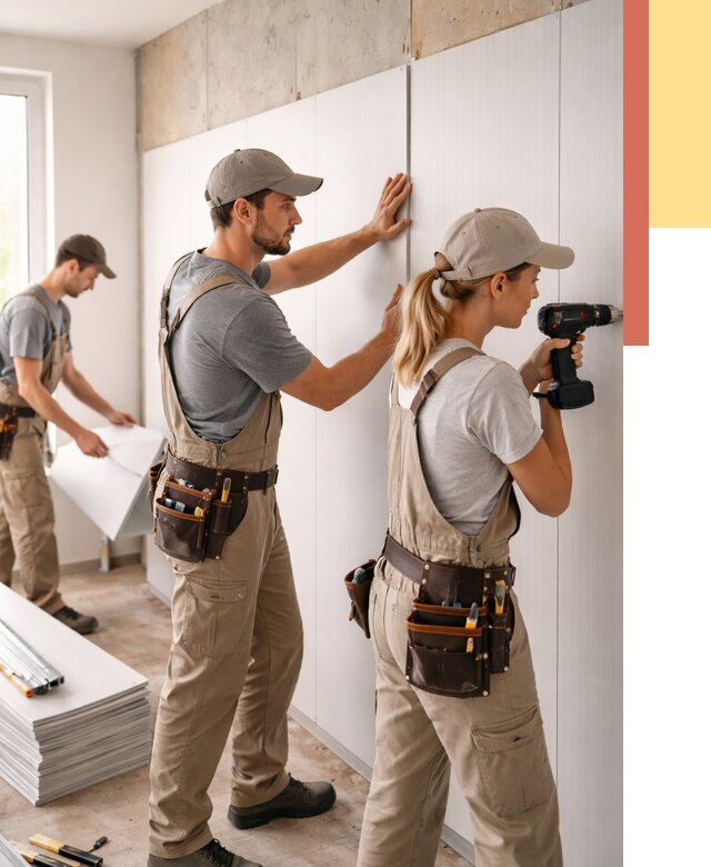 Монтаж ПВХ панелей на стены в Алексеевке от 456 руб/м2 — быстро и недорого | ОТДЕЛОЧНИК-Лкв