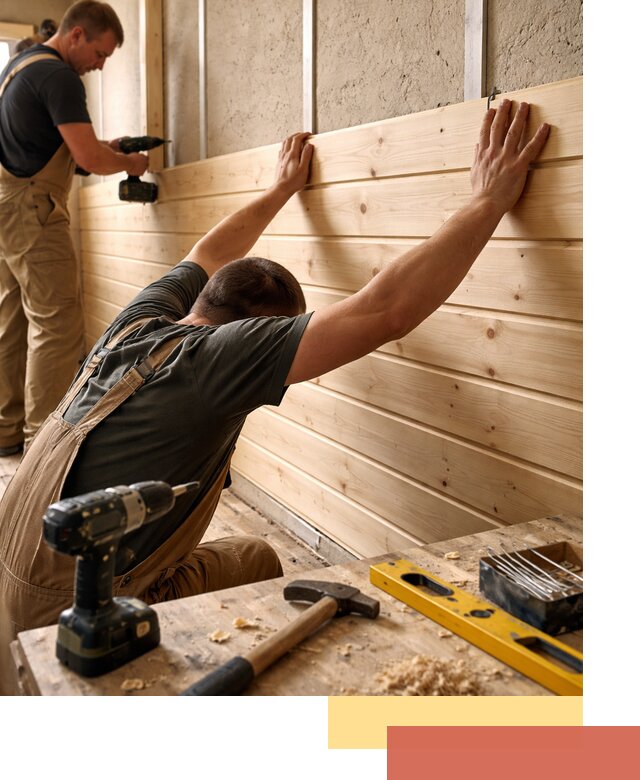 Монтаж деревянной вагонки на стены в Алексеевке быстро и качественно