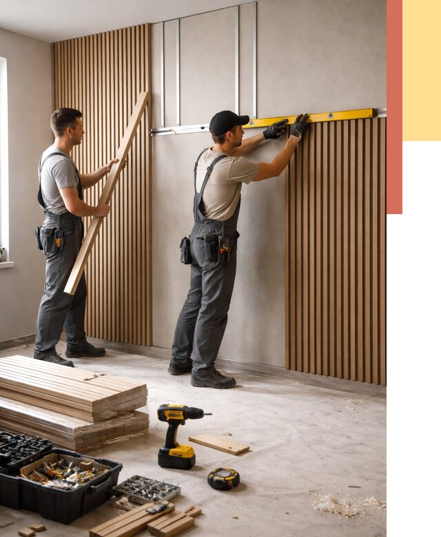 Монтаж реечных панелей на стены в Алексеевке от 1215 руб. — быстро и недорого | ОТДЕЛОЧНИК-Лкв