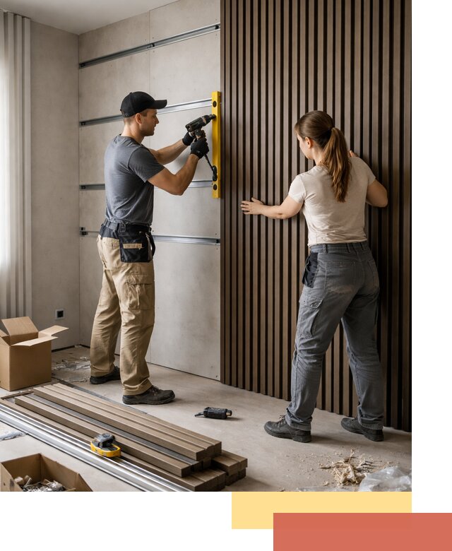 Монтаж реечных панелей на стены в Алексеевке