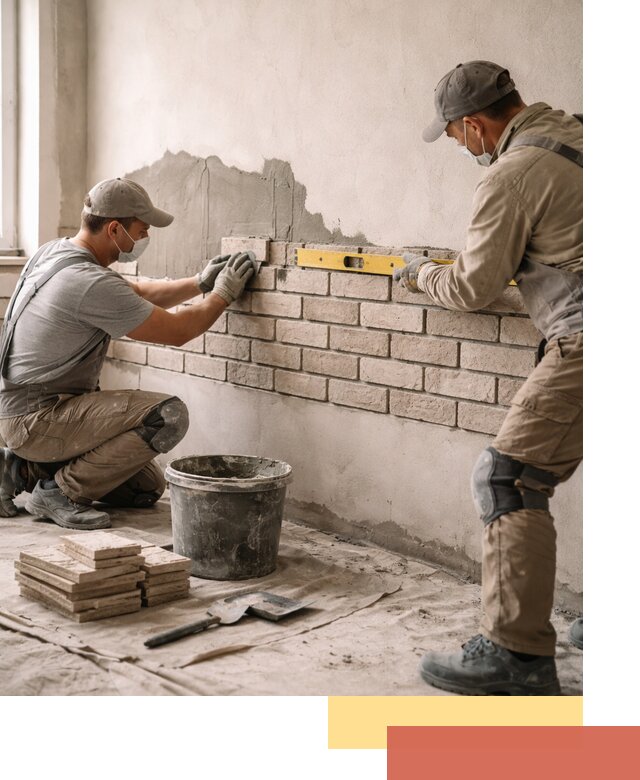 Монтаж декоративного кирпича профессионально в Алексеевке