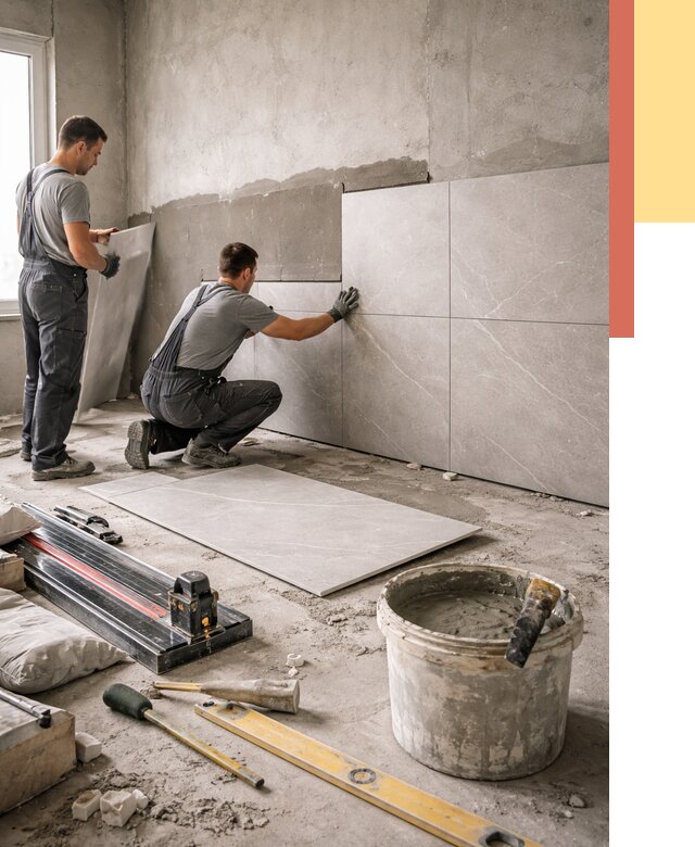 Облицовка стен керамогранитом в Алексеевке от 4252 руб./м² — услуги под ключ | ОТДЕЛОЧНИК-Лкв