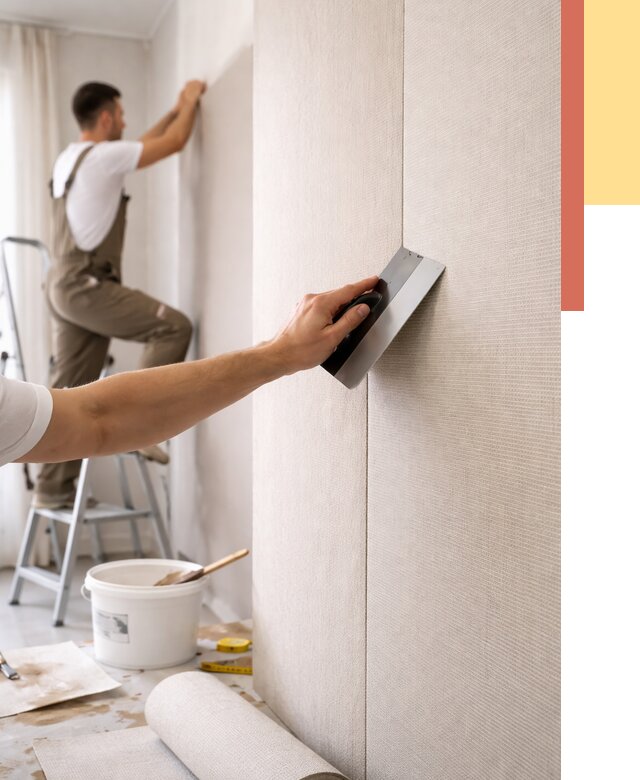 Поклейка текстильных обоев в Алексеевке от 4556 руб. под ключ | ОТДЕЛОЧНИК-Лкв