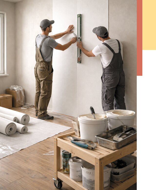 Поклейка стеклообоев в Алексеевке от 6581 руб. за м2 — быстро и недорого | ОТДЕЛОЧНИК-Лкв