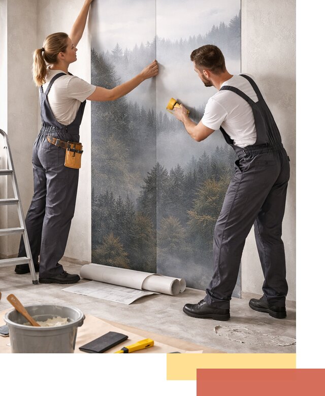 Поклейка фотообоев профессионально в Алексеевке под ключ