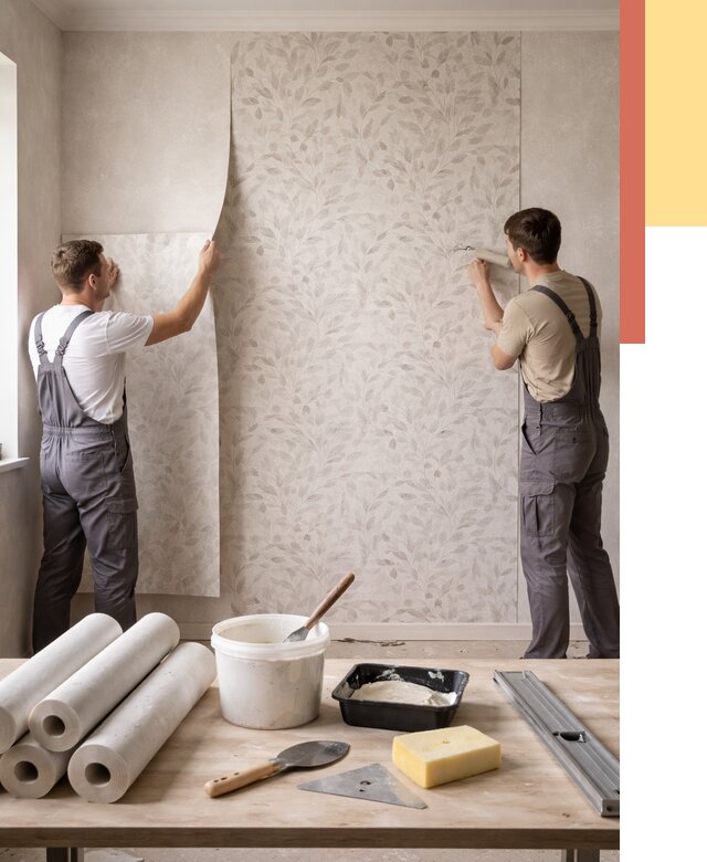 Поклейка обоев с подбором рисунка в Алексеевке от 3543 руб. | ОТДЕЛОЧНИК-Лкв - быстро и недорого