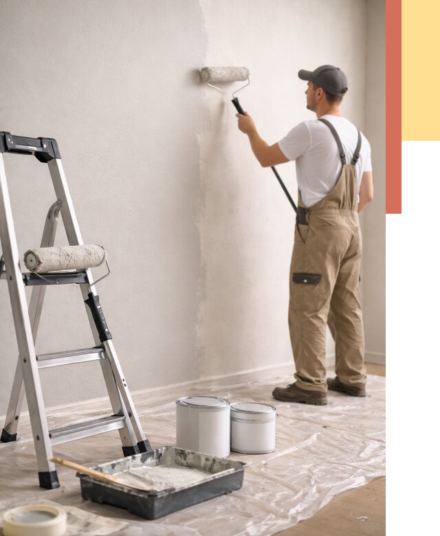 Покраска стен латексной краской в Алексеевке от 4556 руб. за м2 | ОТДЕЛОЧНИК-Лкв