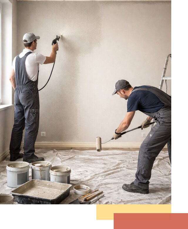 Покраска стен моющейся краской и защита поверхностей в Алексеевке