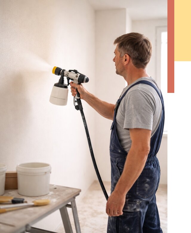 Покраска стен краскопультом в Алексеевке от 7593 руб. — механизированная покраска | ОТДЕЛОЧНИК-Лкв