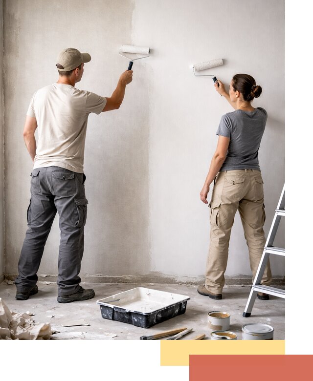 Окраска стен по стеклохолсту в Алексеевке качественно и долговечно