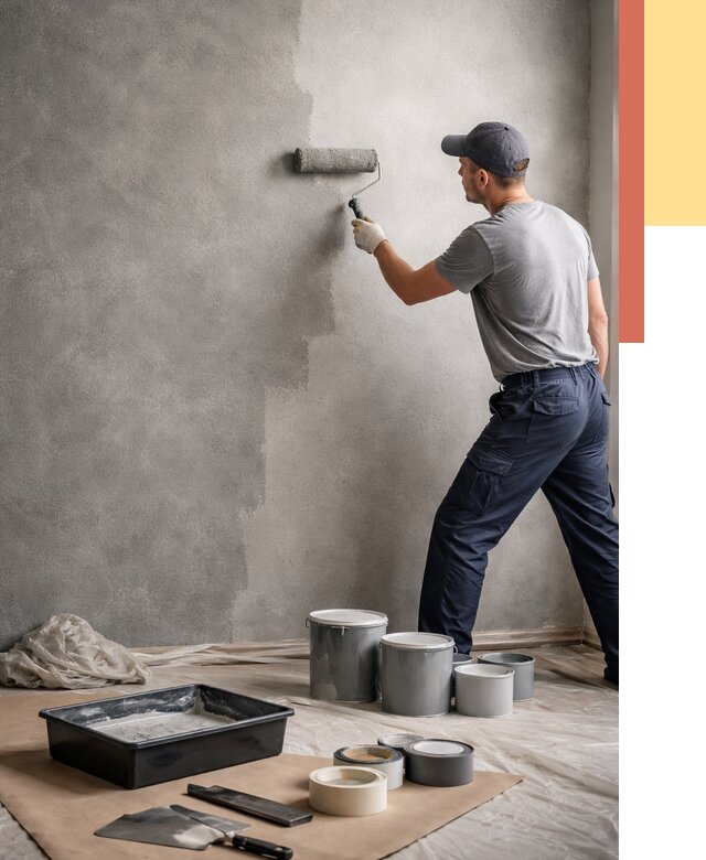 Покраска стен под бетон в Алексеевке от 658 руб. за м2 — быстро и недорого | ОТДЕЛОЧНИК-Лкв