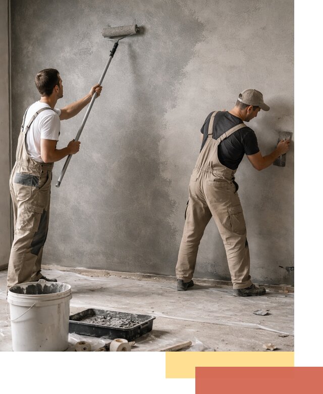 Покраска стен под бетон в Алексеевке профессионально и недорого