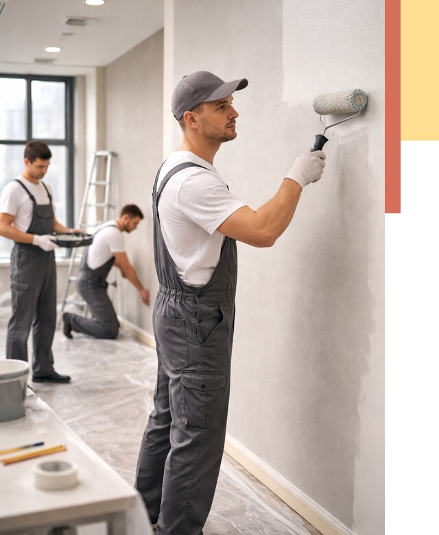 Покраска стен в офисе в Алексеевке от 8605 руб. — быстро и недорого | ОТДЕЛОЧНИК-Лкв