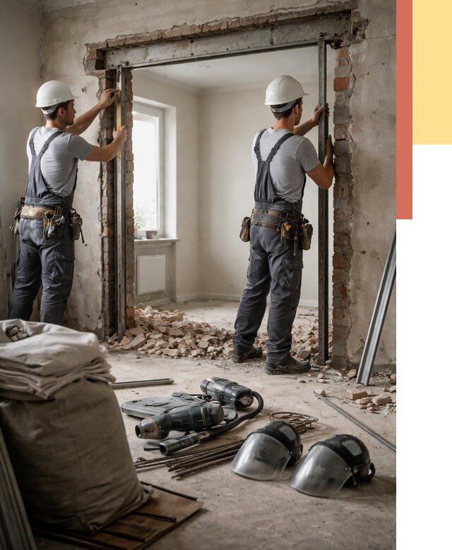 Расширение дверного проема в Алексеевке от 12655 руб. под ключ | ОТДЕЛОЧНИК-Лкв