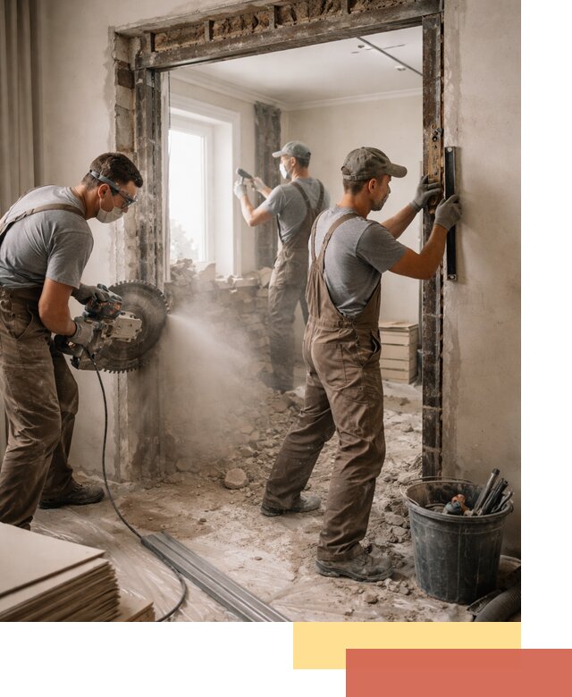 Расширение дверного проема под установку новой двери в Алексеевке