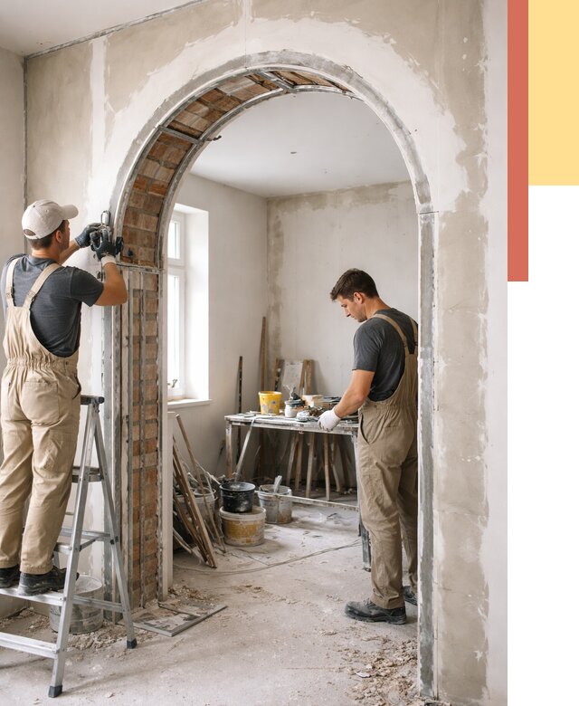 Устройство арочного проема в Алексеевке от 9618 руб. под ключ — быстро и недорого | ОТДЕЛОЧНИК-Лкв