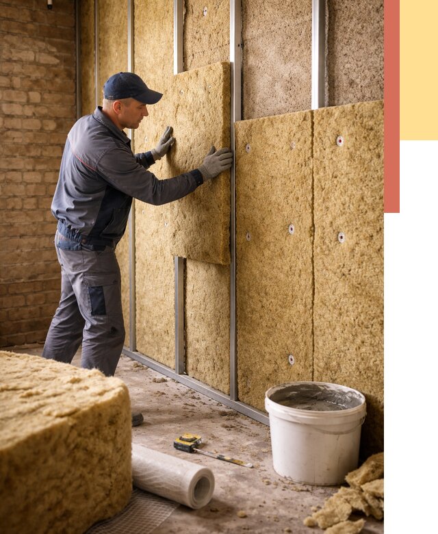 Утепление стен минватой в Алексеевке от 1367 руб./м2 — недорого и быстро | ОТДЕЛОЧНИК-Лкв