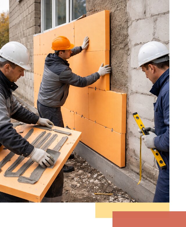 Утепление фасада пеноплексом под ключ в Алексеевке