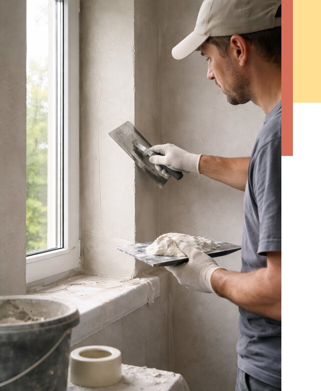 Штукатурка откосов в Алексеевке от 4556 руб/м² — услуги и выравнивание под ключ | ОТДЕЛОЧНИК-Лкв