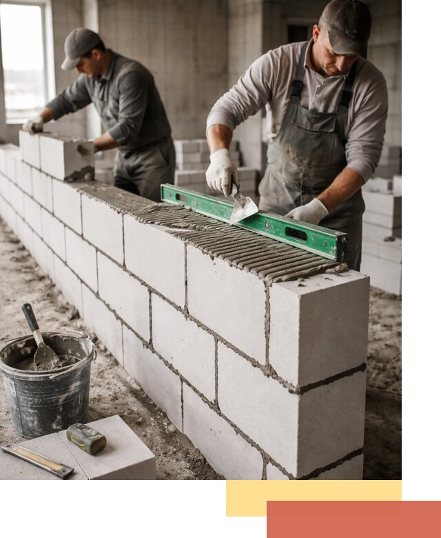 Кладка перегородок из газобетона в Алексеевке быстро и качественно