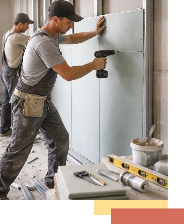 Кладка влагостойких перегородок ПГП в Алексеевке