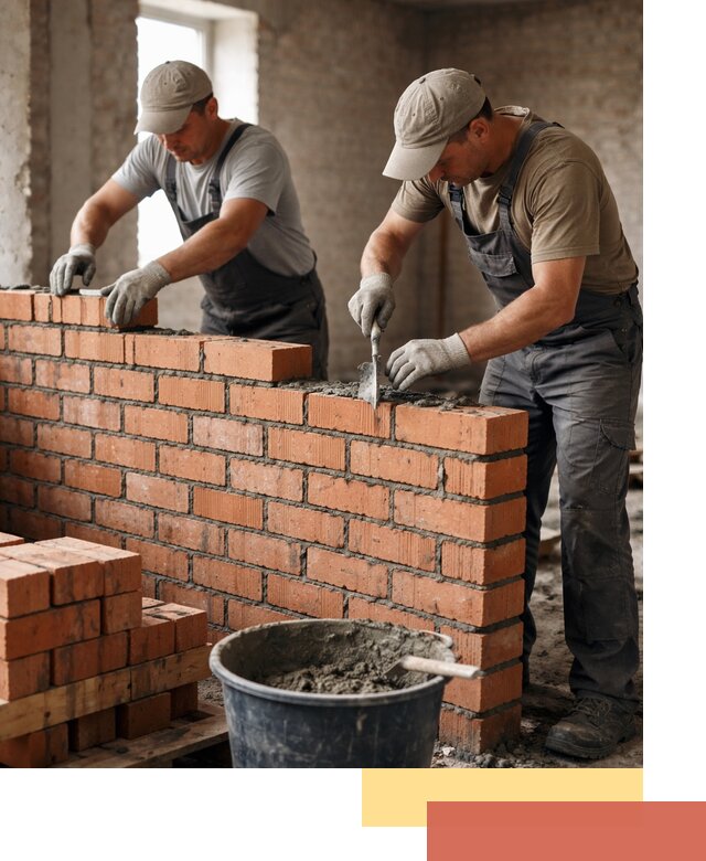 Кладка кирпичных перегородок под ключ в Алексеевке