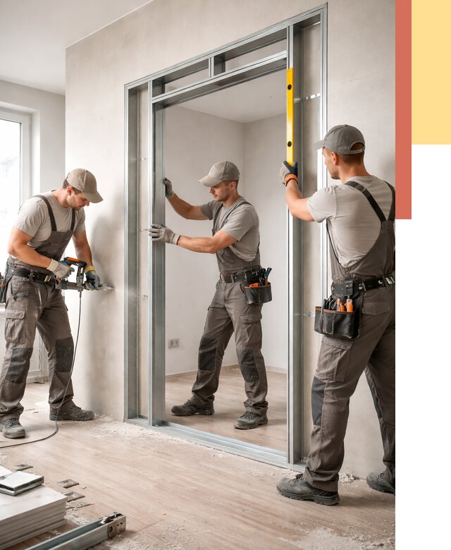 Устройство дверного проема в перегородке в Алексеевке от 4556 руб. под ключ | ОТДЕЛОЧНИК-Лкв