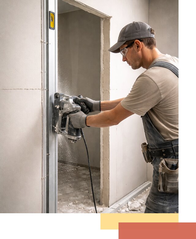 Устройство дверного проема в перегородке в Алексеевке