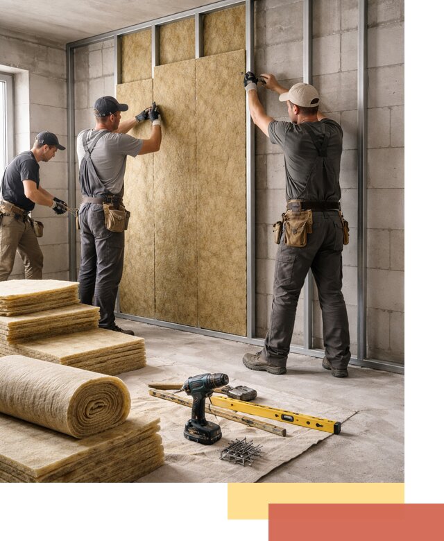 Шумоизоляция перегородок из блоков в Алексеевке — монтаж и защита шумоизоляцией