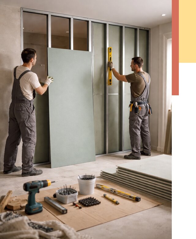 Перегородка из влагостойкого гипсокартона в Алексеевке от 4860 руб. — монтаж под ключ | ОТДЕЛОЧНИК-Лкв