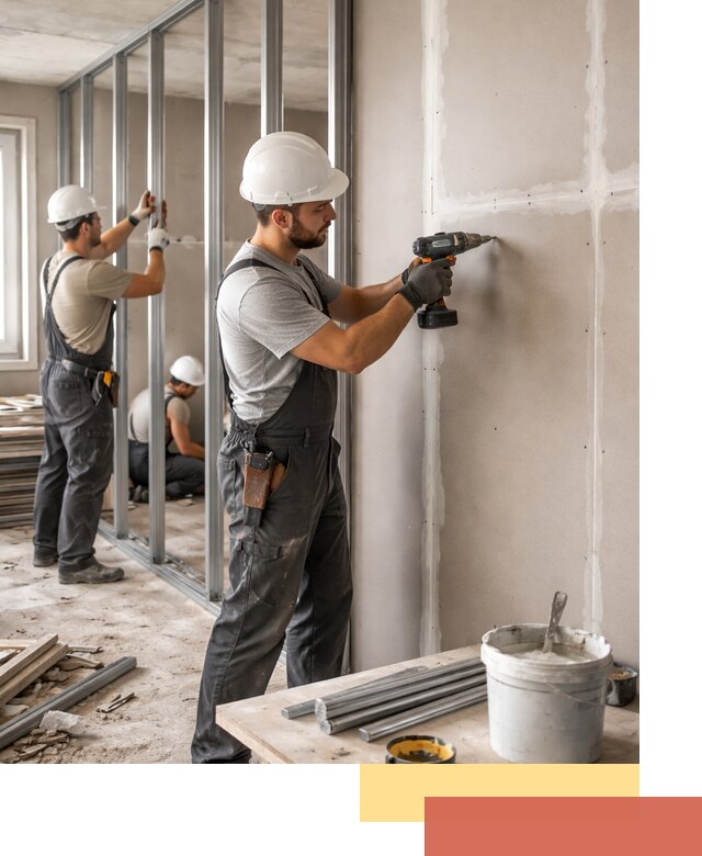 Перегородки из огнестойкого гипсокартона в Алексеевке под ключ