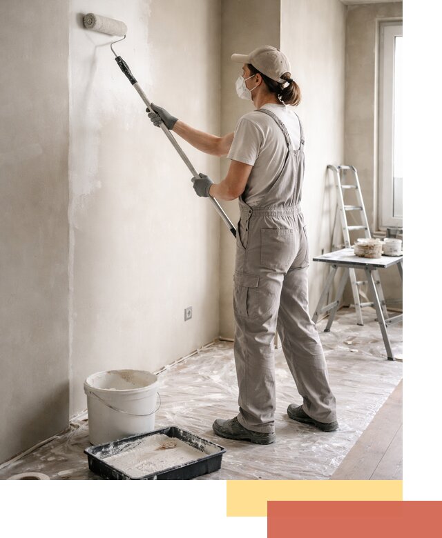 Покраска перегородок из гипсокартона в Алексеевке качественно и недорого