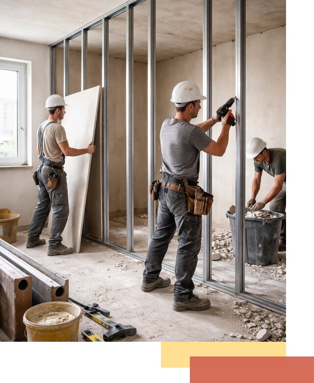 Перенос гипсокартонной перегородки в Алексеевке профессионально и быстро