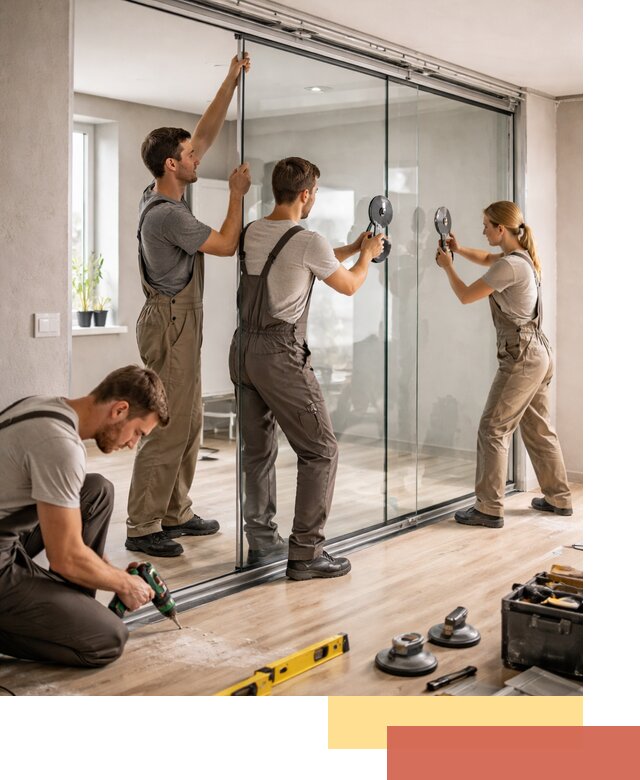 Изготовление стеклянных перегородок на заказ в Алексеевке