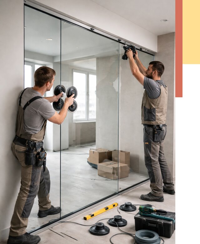 Монтаж стеклянных перегородок в Алексеевке от 6581 руб. | ОТДЕЛОЧНИК-Лкв