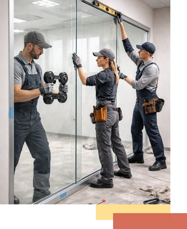 Профессиональный монтаж стеклянных перегородок в Алексеевке