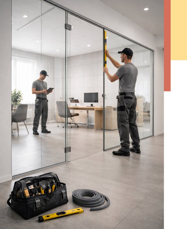 Цельностеклянные перегородки под ключ в Алексеевке от 9618 руб. — монтаж и цены | ОТДЕЛОЧНИК-Лкв